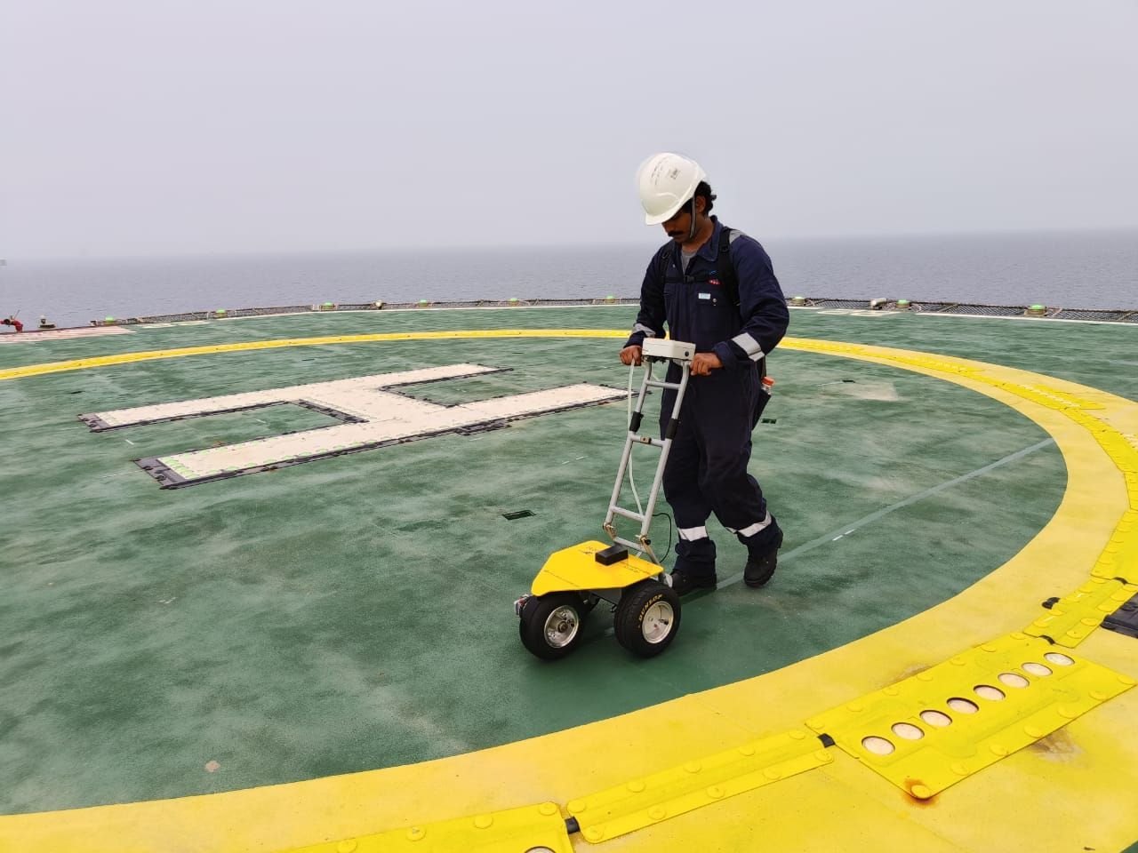 Helideck friction testing